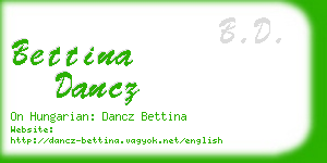 bettina dancz business card